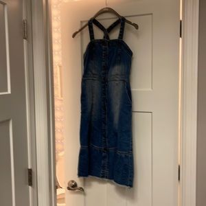 Tucker & Tate Girls Denim Jumper Dress Size 14